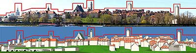  Analiza wpywu dodania dwch wysokich budynkw na profil Starego Miasta Warszawy (symulacja)